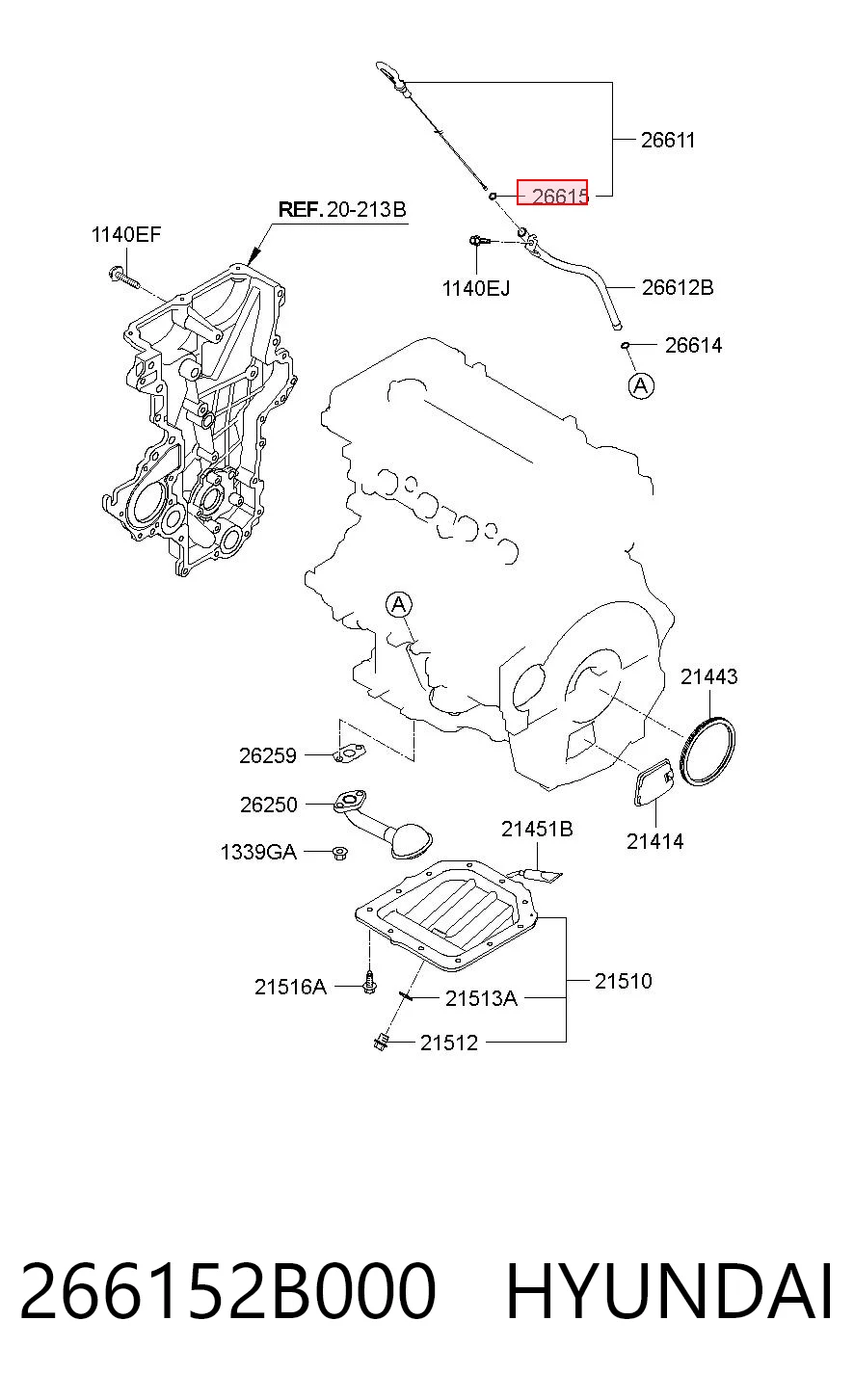 266152B000 Chrysler Кільце ущільнювача направляючої щупа рівня масла двигуна