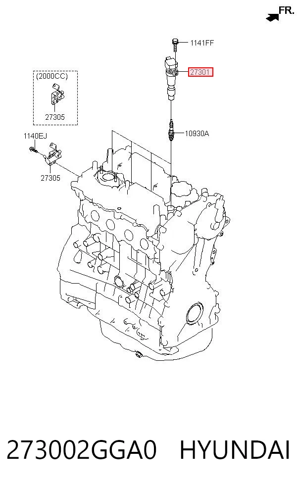 273002GGA0 Hyundai/Kia Котушка запалювання