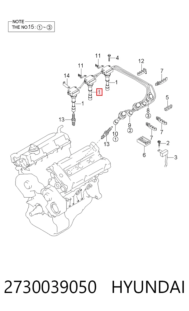 2730039050 Hyundai/Kia Котушка запалювання