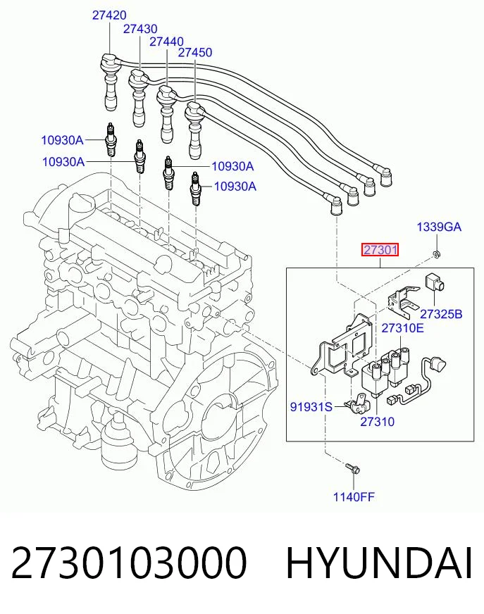 2730103000 Hyundai/Kia Котушка запалювання