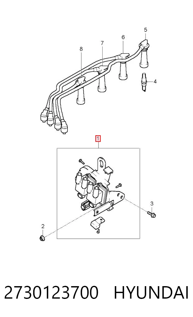 2730123700 Hyundai/Kia Котушка запалювання