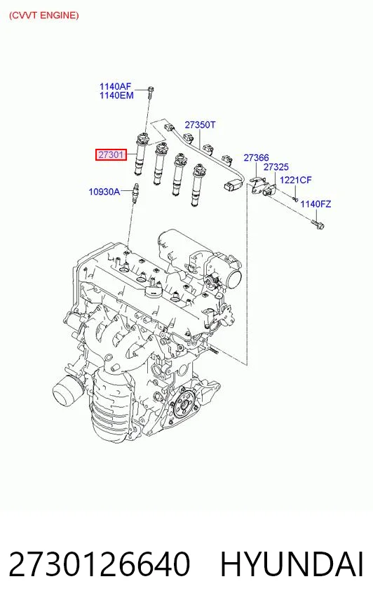 2730126640 Hyundai/Kia Котушка запалювання