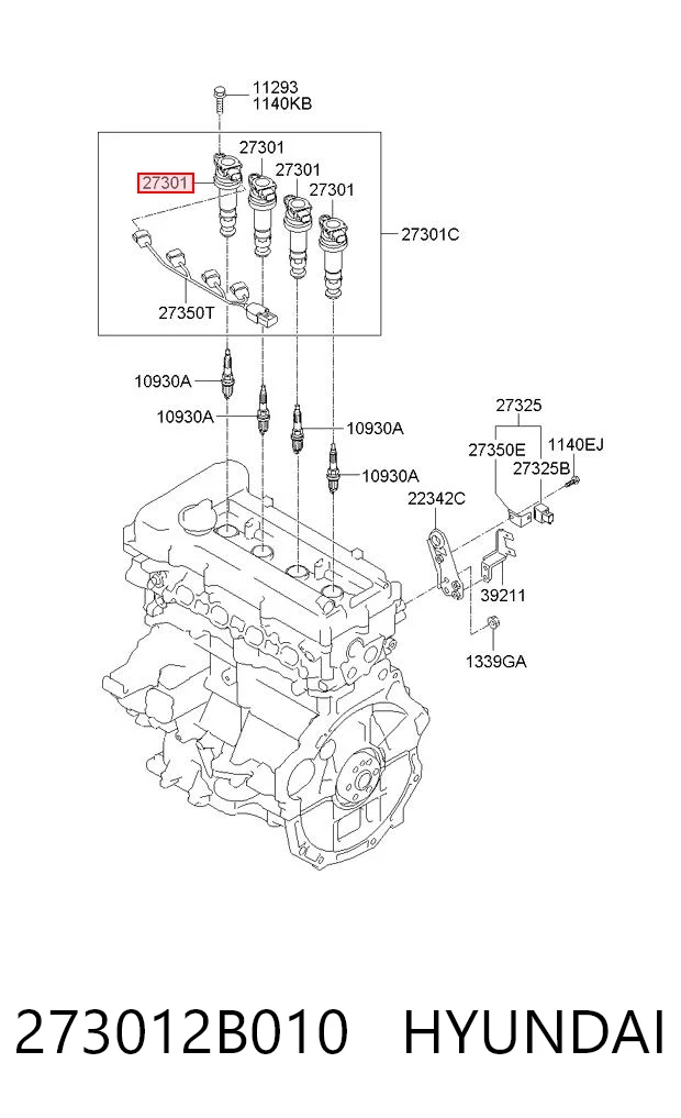 273012B010 Hyundai/Kia Котушка запалювання