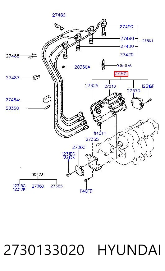 Котушка запалювання на Hyundai Sonata III 