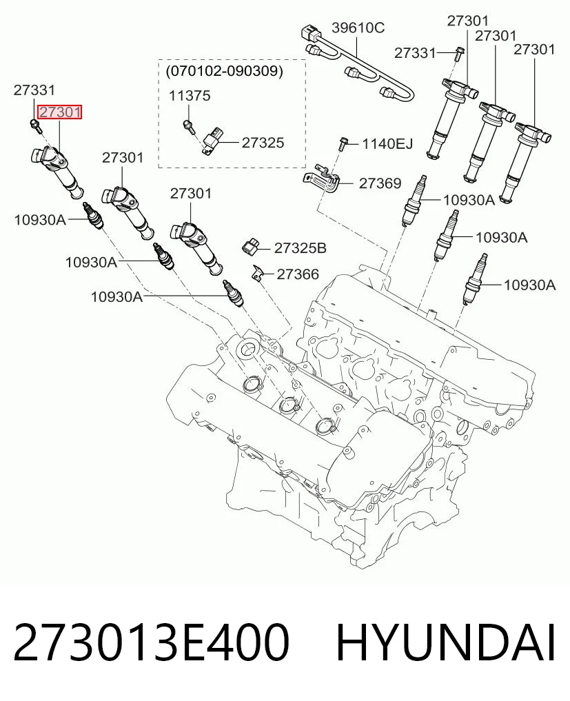 273013E400 Hyundai/Kia Котушка запалювання