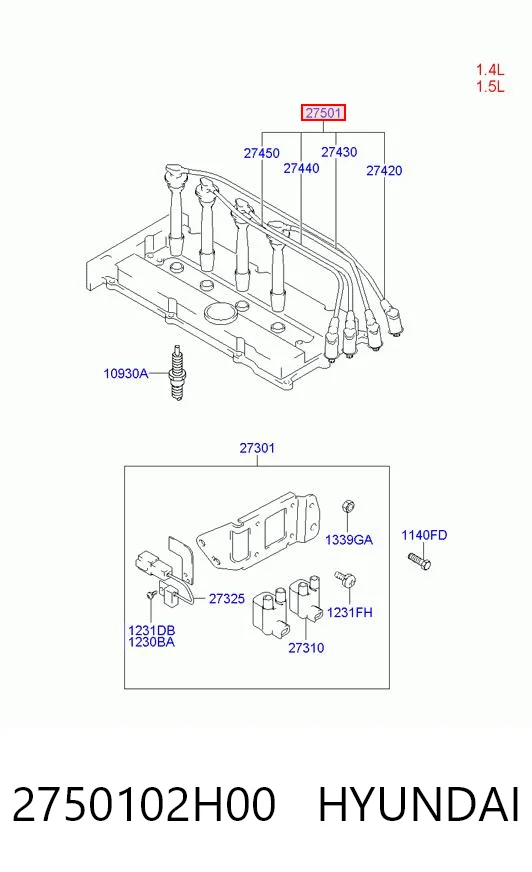Високовольтні дроти 2750102H00 KAP