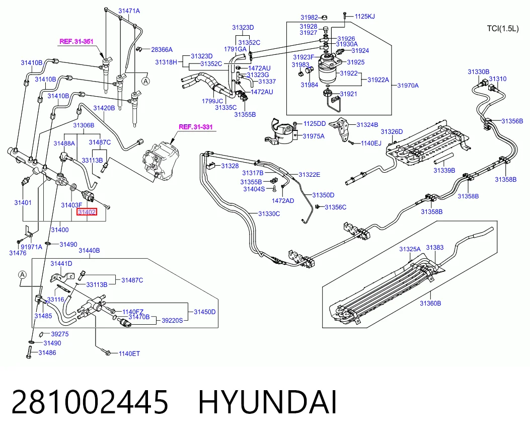 Купити Регулятор тиску палива Hyundai Matrix  FC