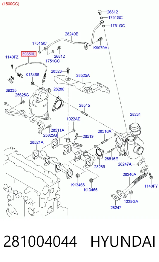 Датчик кисню на Hyundai Santa Fe II CM