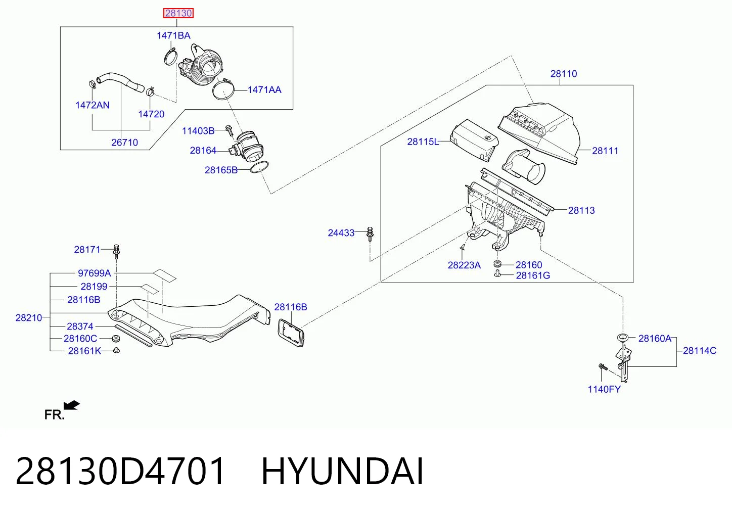 28130D4701 Hyundai/Kia