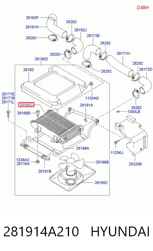 Охолоджувач наддувочного повітря на Hyundai H-1 STAREX Starex 