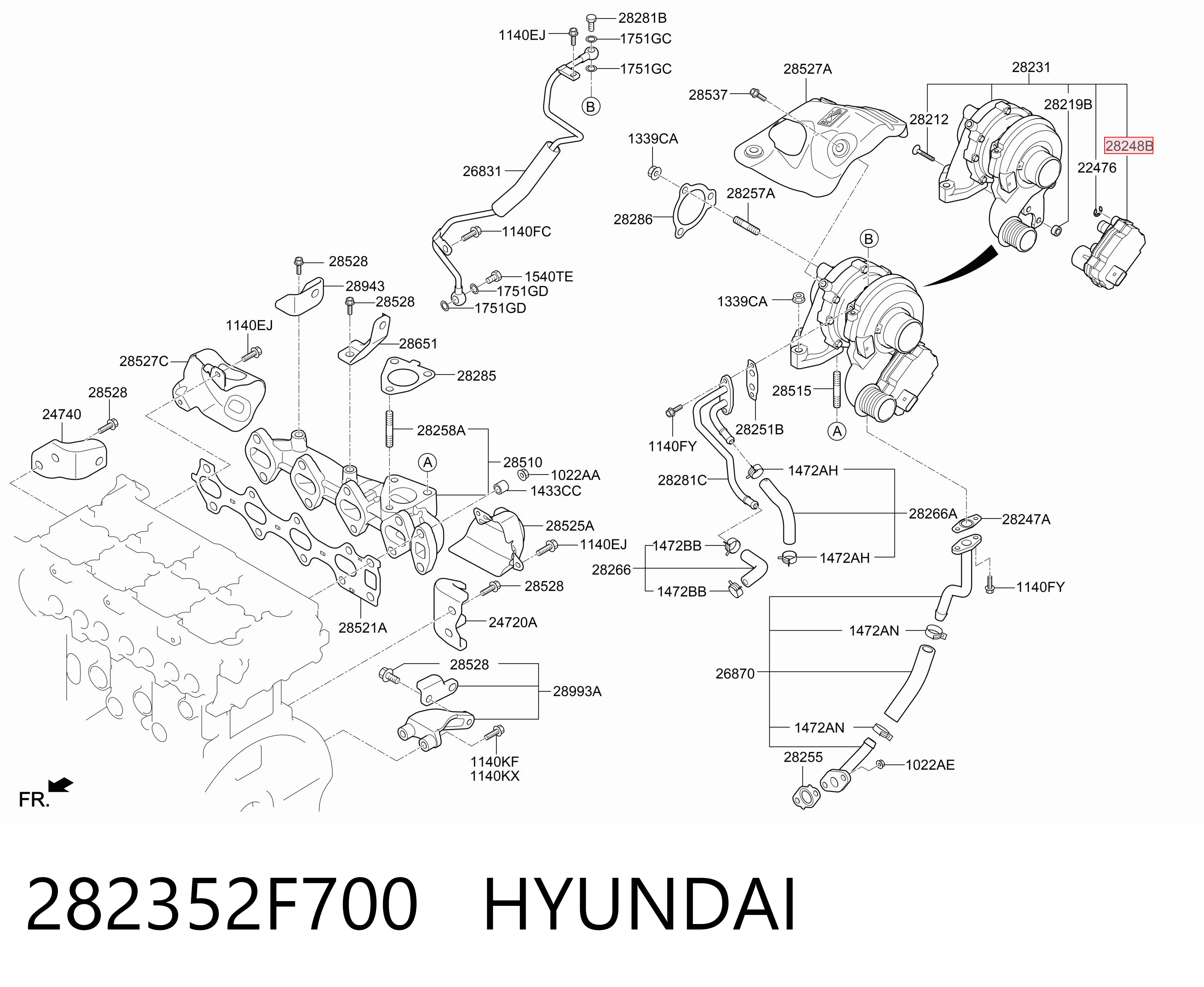 282352F700 Hyundai/Kia Блок управління турбіною