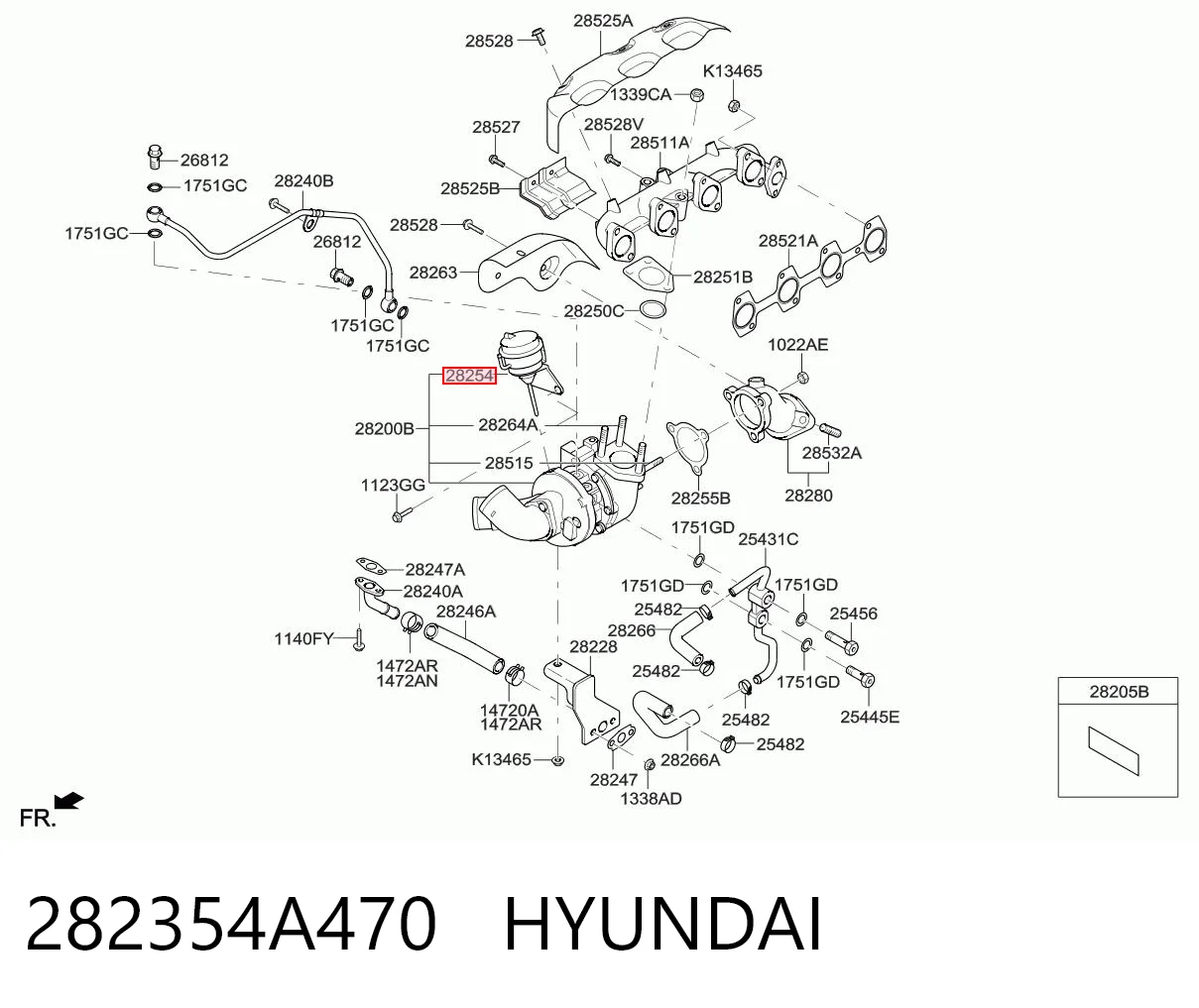 282354A470 Hyundai/Kia Блок управління турбіною