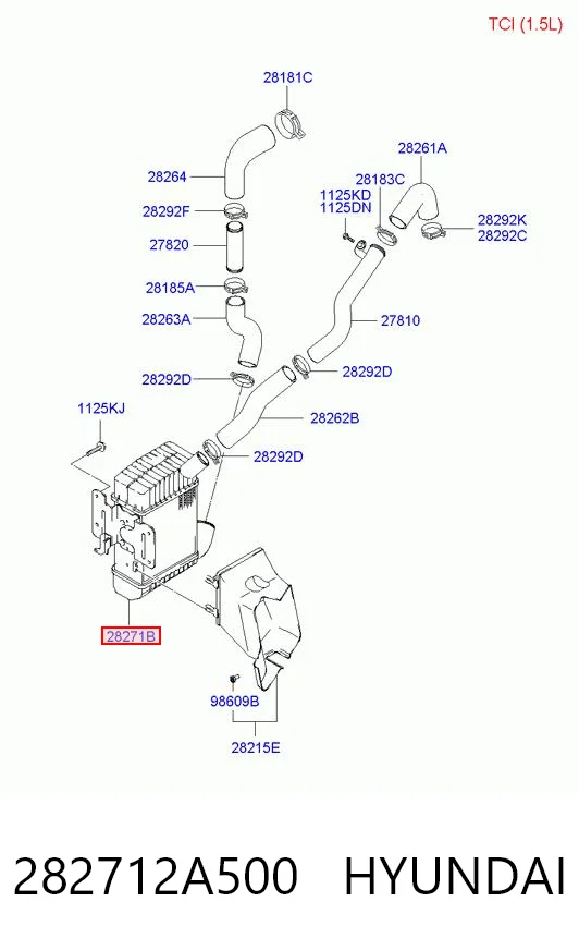 Охолоджувач наддувочного повітря на Hyundai Getz  