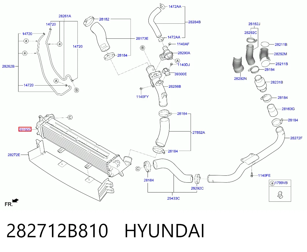 Система охолодження наддувочного повітря Hyundai Elantra VI седан (AD) (2015 - 2022) ціна, від 141.72 USD