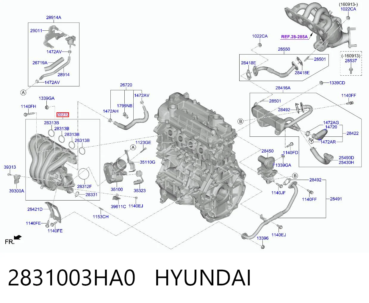 2831003HA0 Hyundai/Kia Колектор впускний