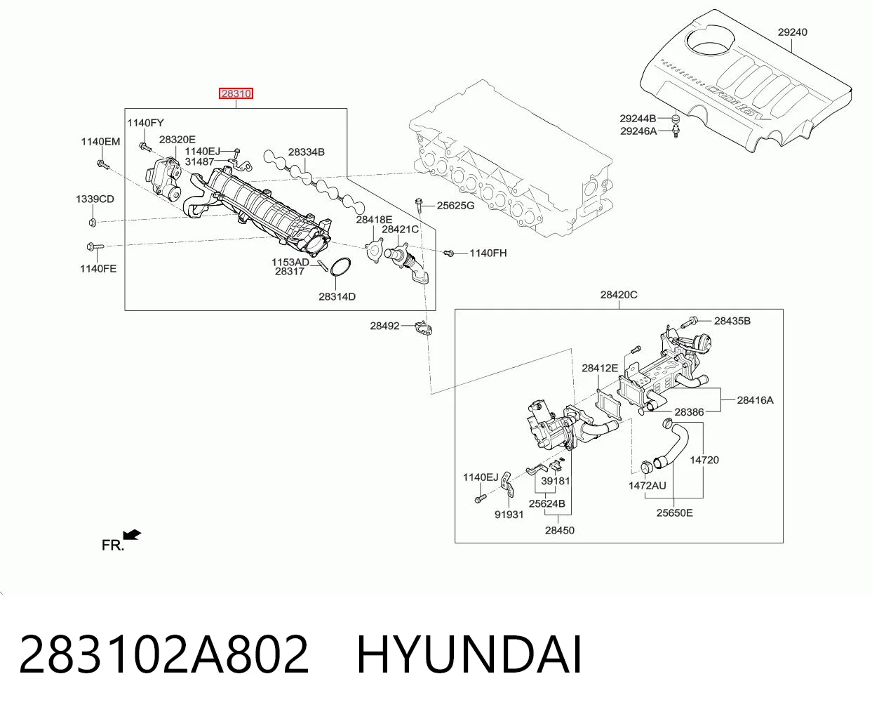 Купити Впускний колектор KIA Carens III 