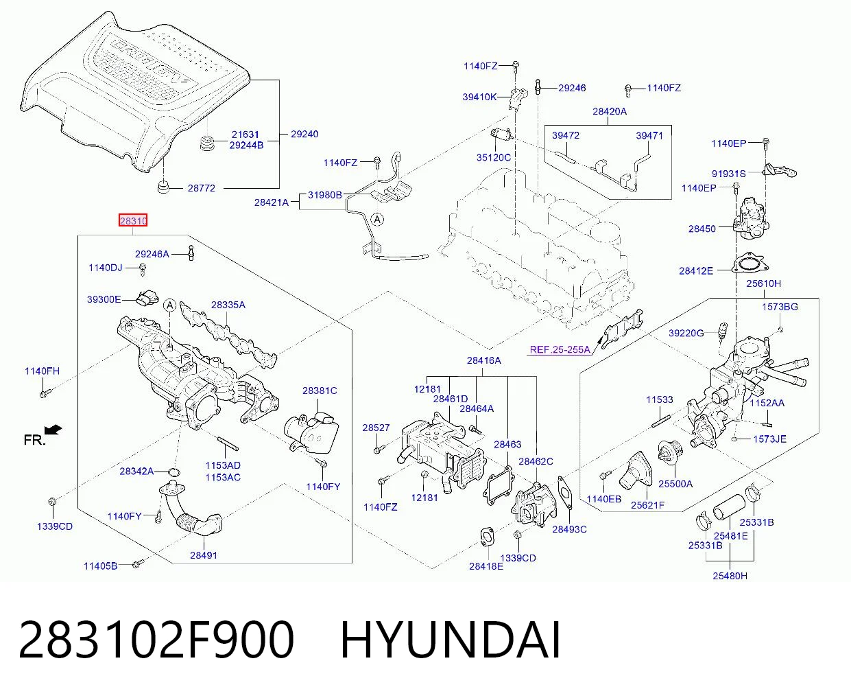 283102F900 Hyundai/Kia Колектор впускний
