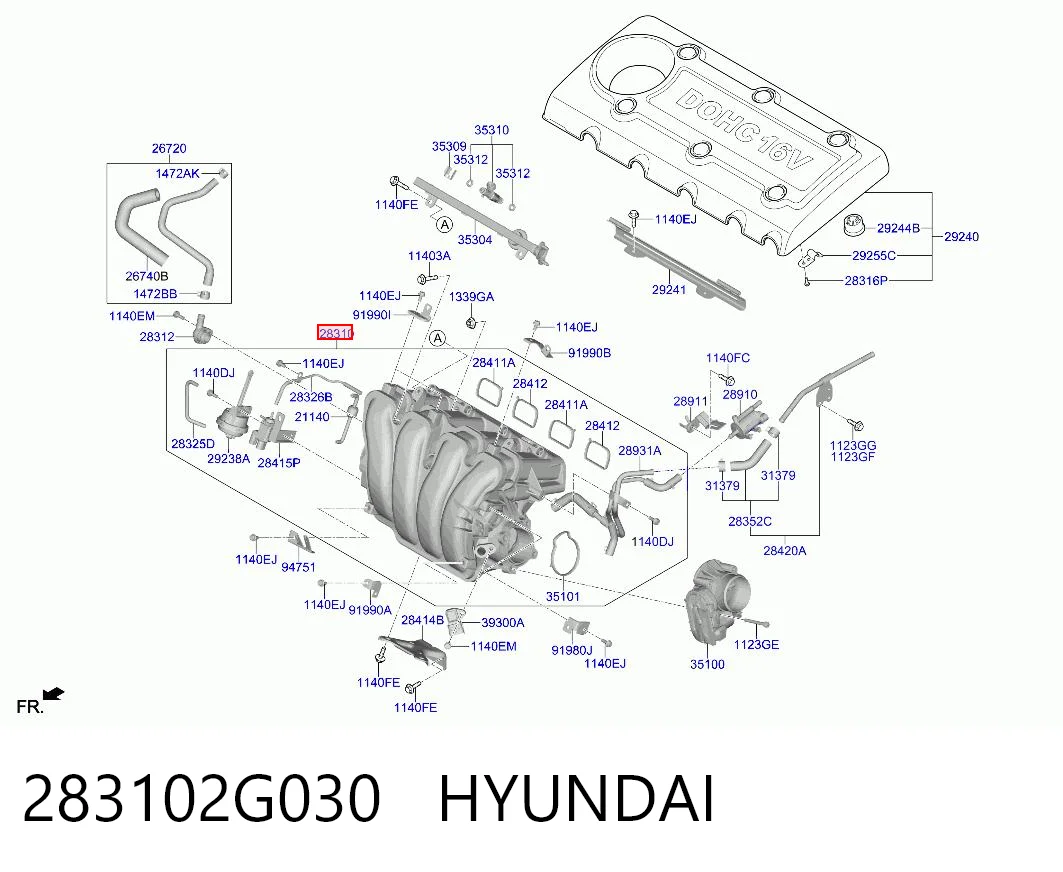 Купити Впускний колектор Hyundai Sonata V NF