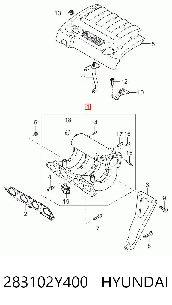 Колектор впускний KIA Carens 1 FJ