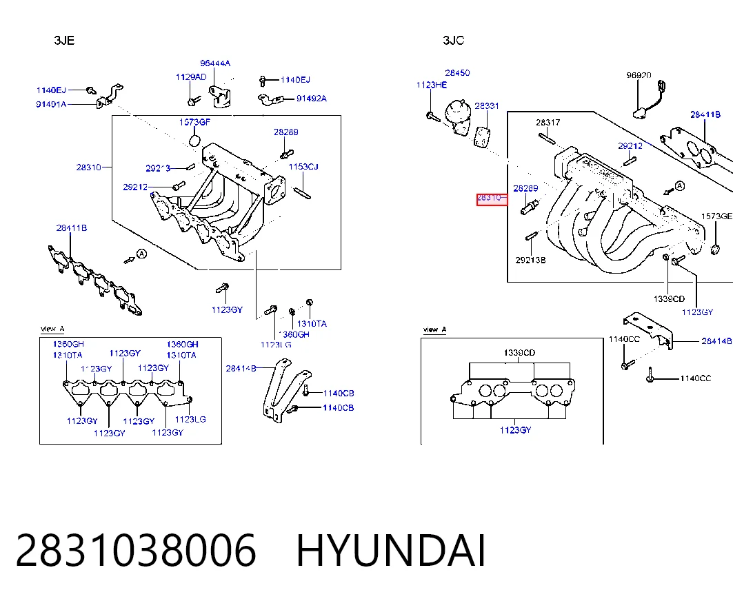 Впускний колектор на Hyundai Sonata IV EU4