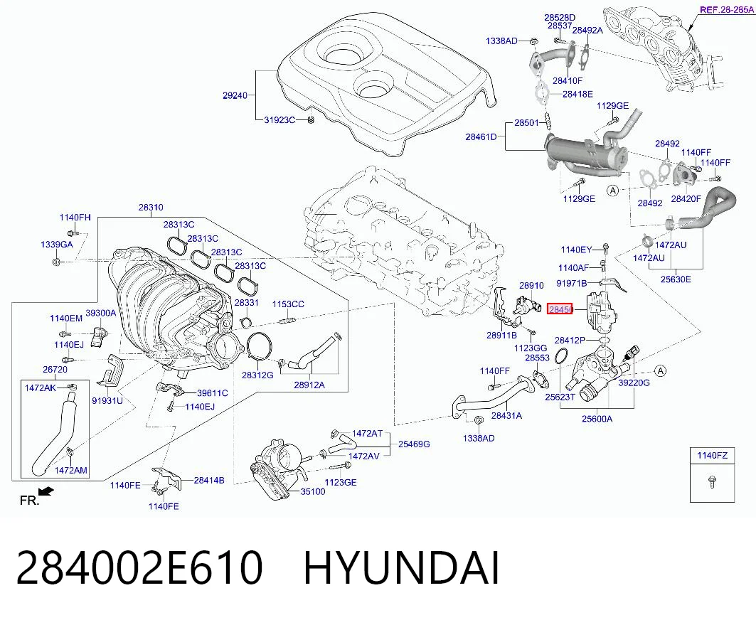 284002E610 Hyundai/Kia Клапан рециркуляції відпрацьованих газів EGR