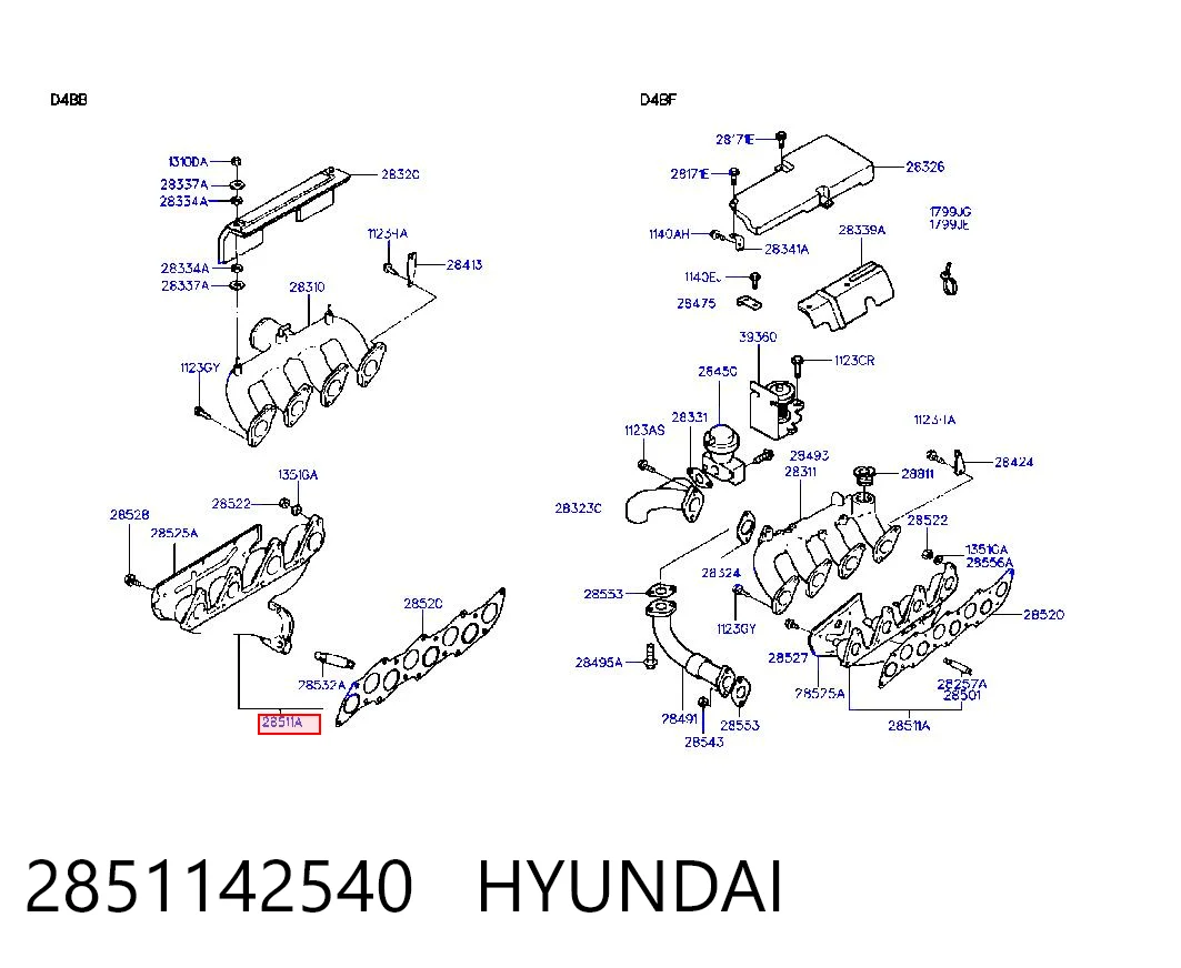 Купити Випускний колектор Hyundai Galloper  JK