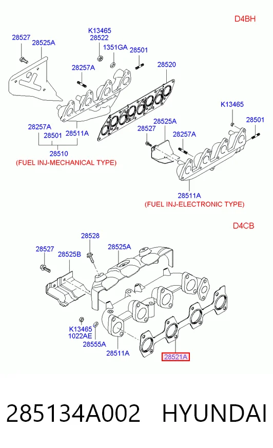 Прокладка випускного колектора KIA Sorento I позашляховик (JC) (2006 - 2011) ціна, від 13.02 USD