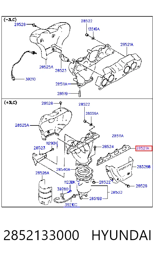 Прокладка колектора на Hyundai Sonata III 