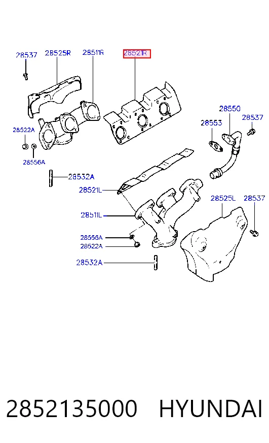 Прокладка випускного колектора Hyundai Galloper позашляховик (JK) (1997 - 2003) ціна, від 22.71 USD