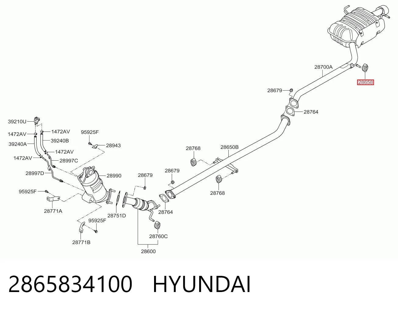  Подушка глушника KIA Cerato 1
