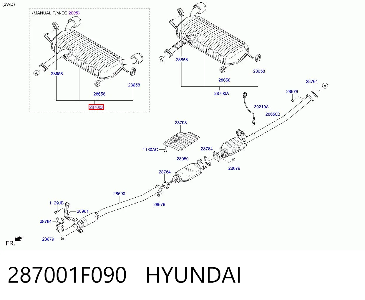 95424494 Peugeot/Citroen Штани глушника передні