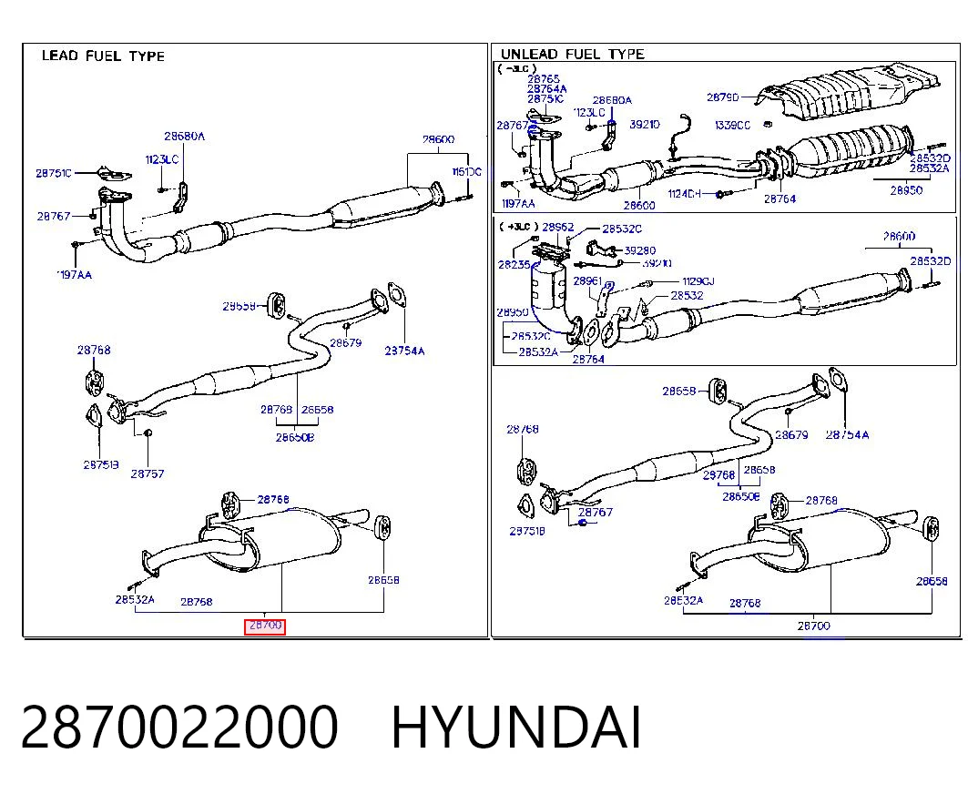 Купити Глушник, задня частина Hyundai Accent I 