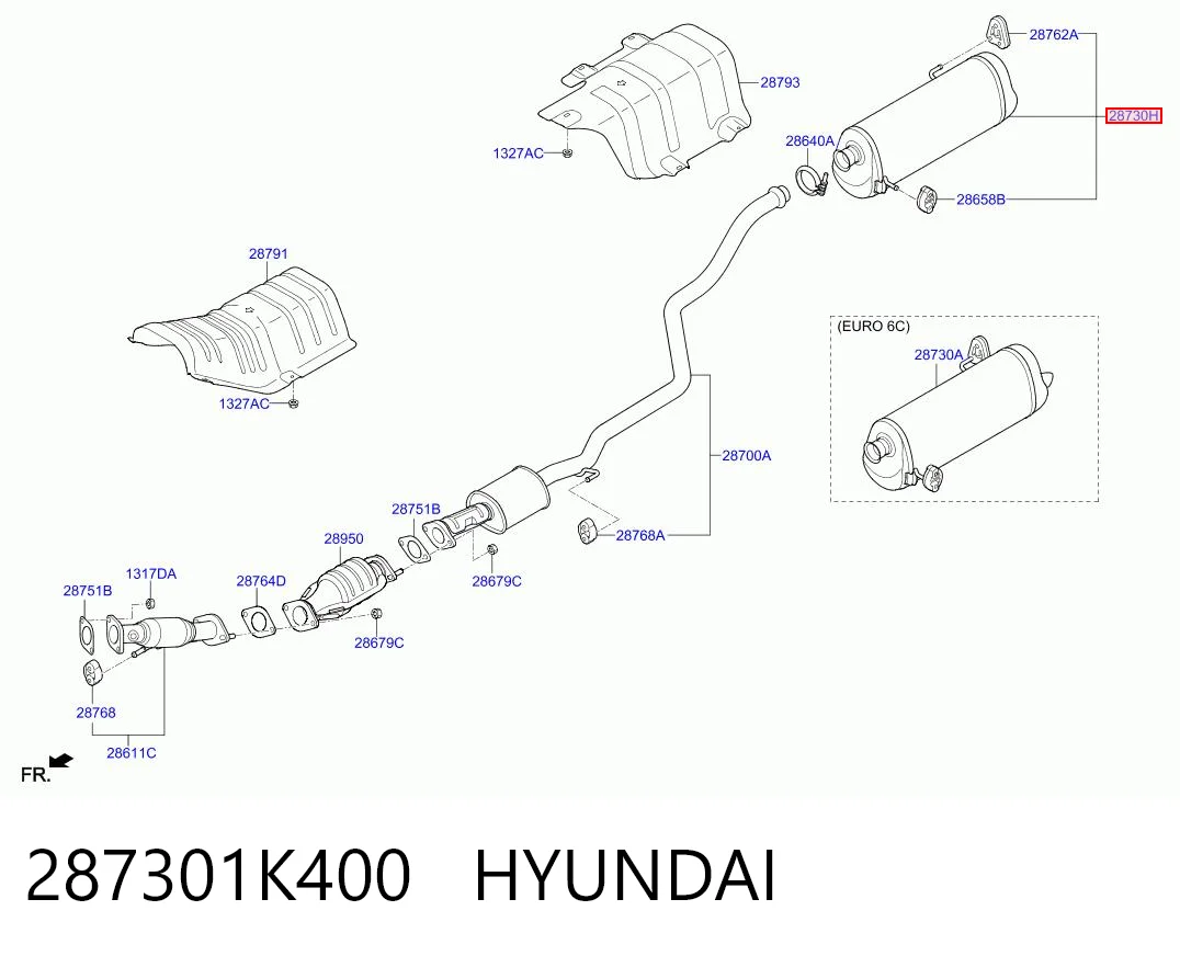 Вихлоп KIA Venga хетчбек (YN) (2010 - 2019) ціна, від 43.80 USD