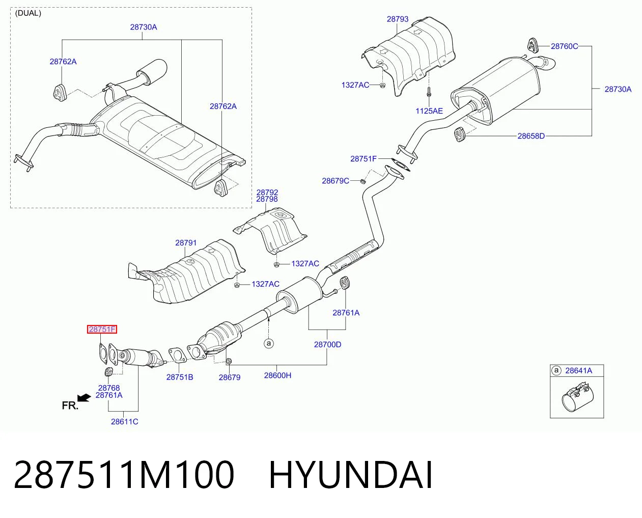  Прокладка глушника Hyundai Sonata 5