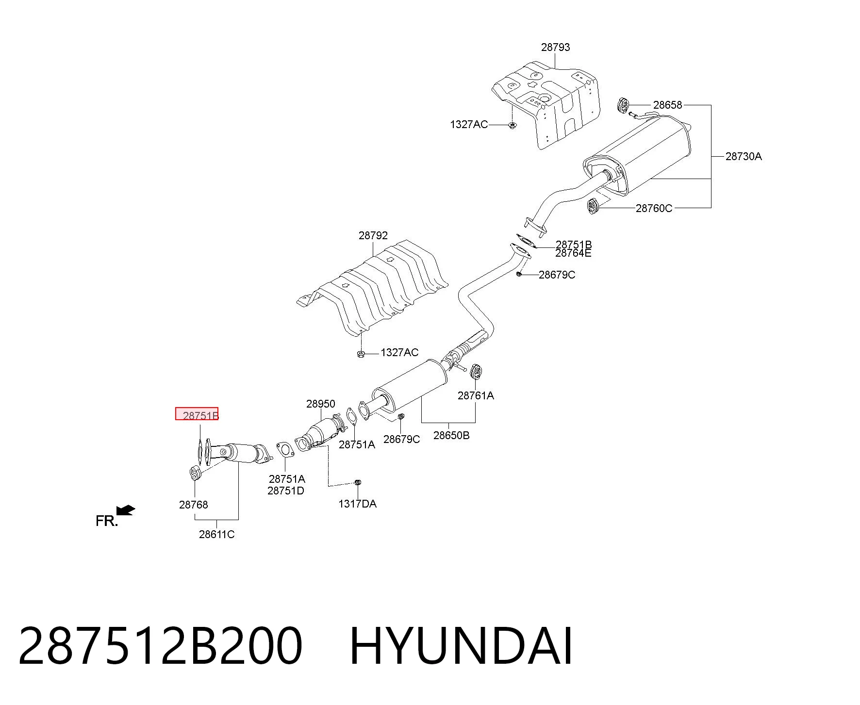Прокладка прийомної труби глушника Chrysler 287511R000 ціна, від 5.28 USD