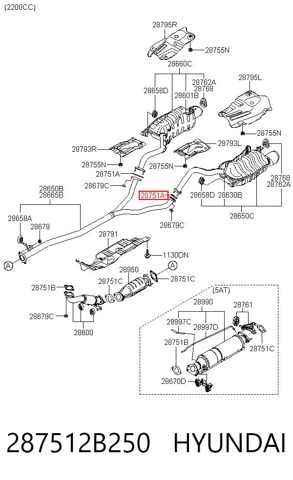 Купити 287511R000 Chrysler Прокладка до глушника
