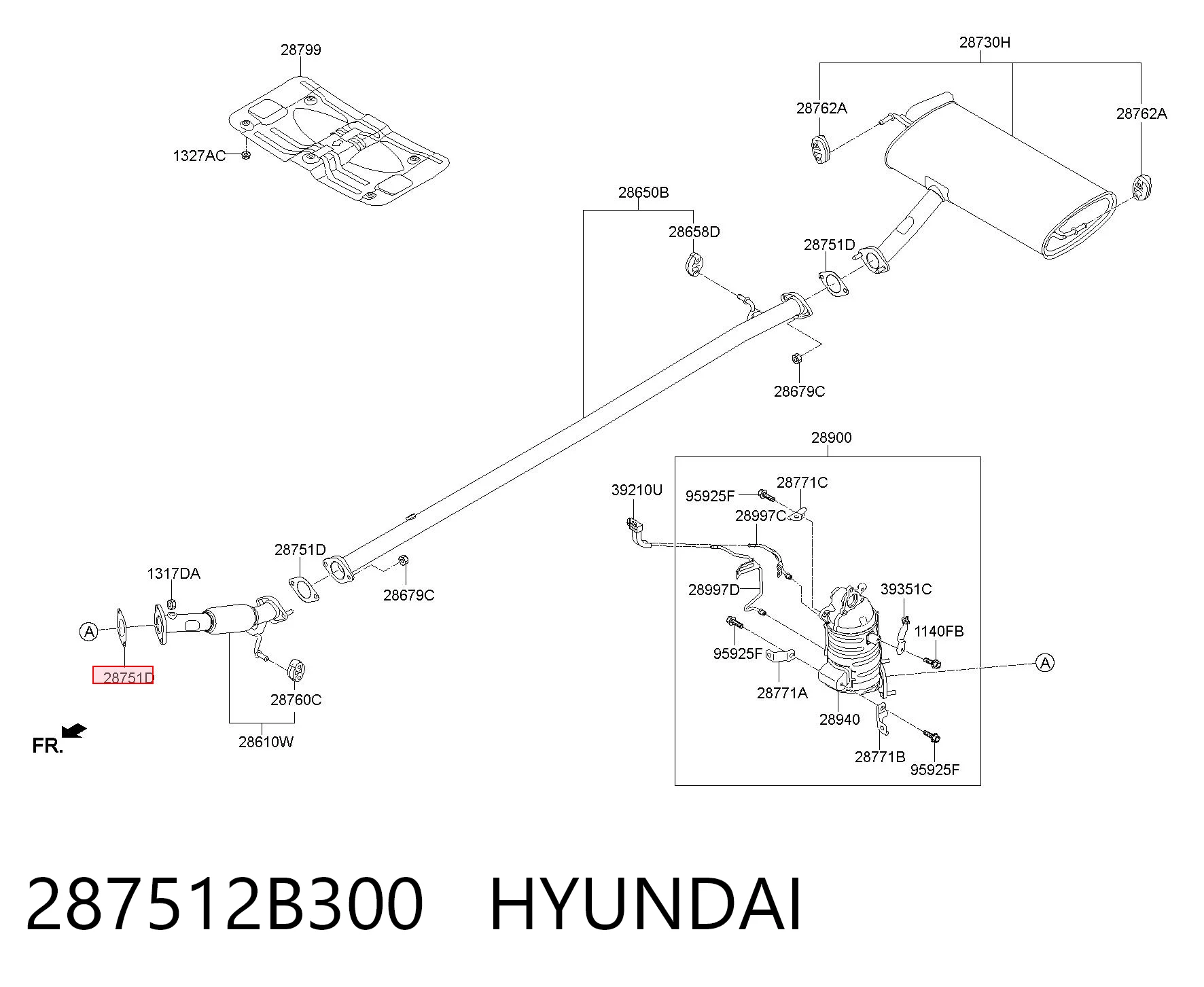 Прокладка приймальної труби Hyundai Sonata V