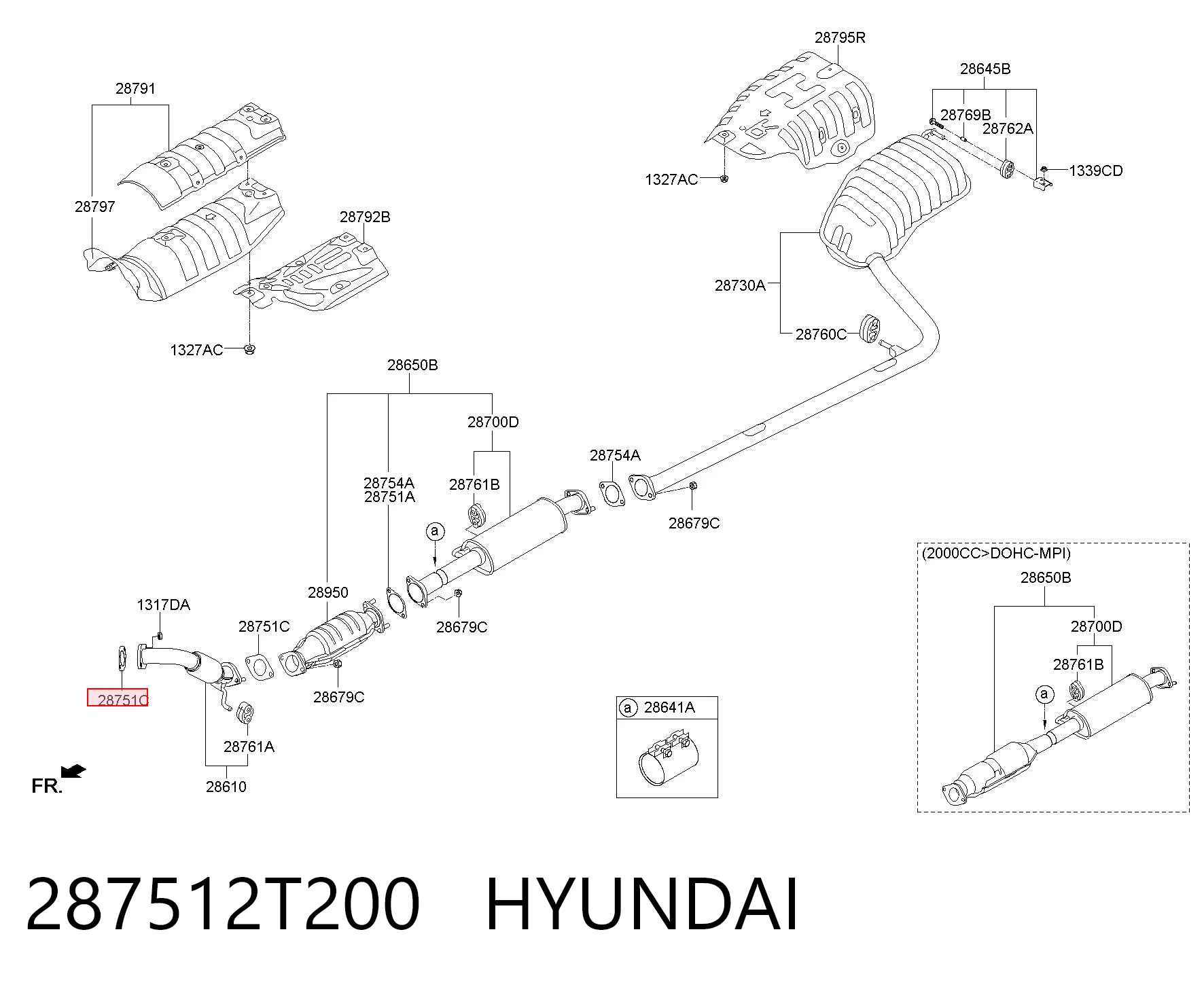 Прокладка приймальної труби Mitsubishi Pajero III