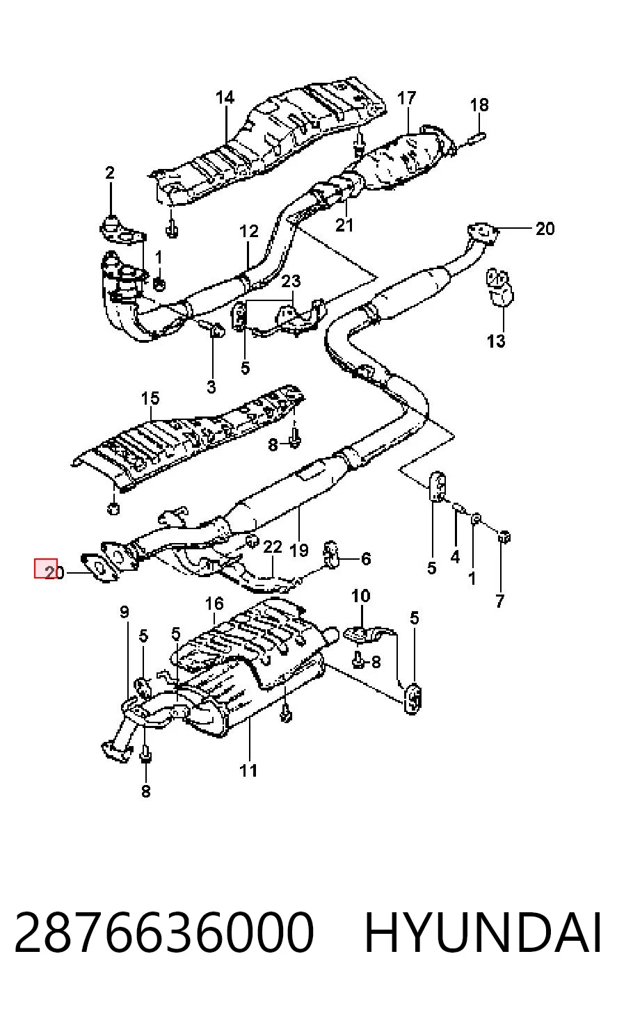 Прокладка монтажна, глушника Chrysler MB687013