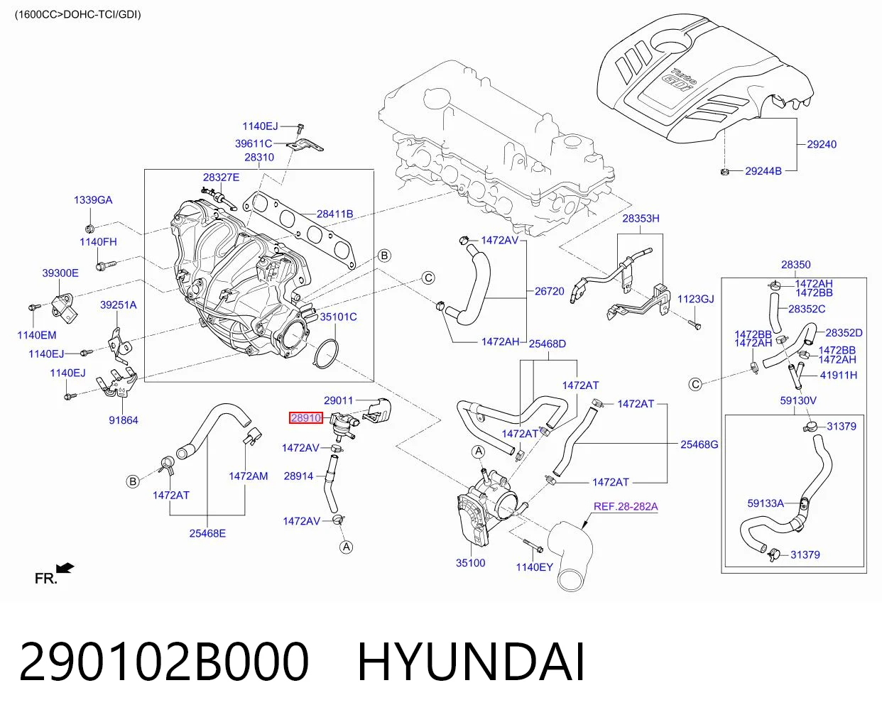 290102B000 Hyundai/Kia Клапан вентиляції газів паливного бака