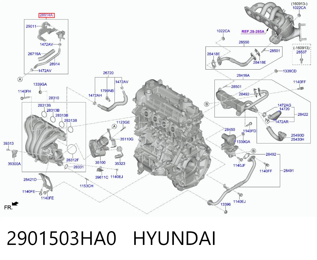 2901503HA0 Hyundai/Kia Клапан перетворювач тиску наддуву (соленоїд)