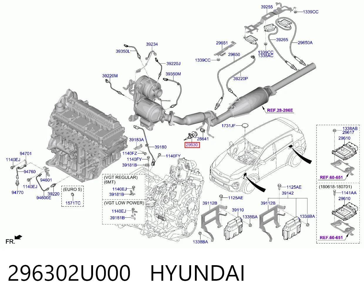 296302U000 Hyundai/Kia Форсунка вприскування AD BLUE