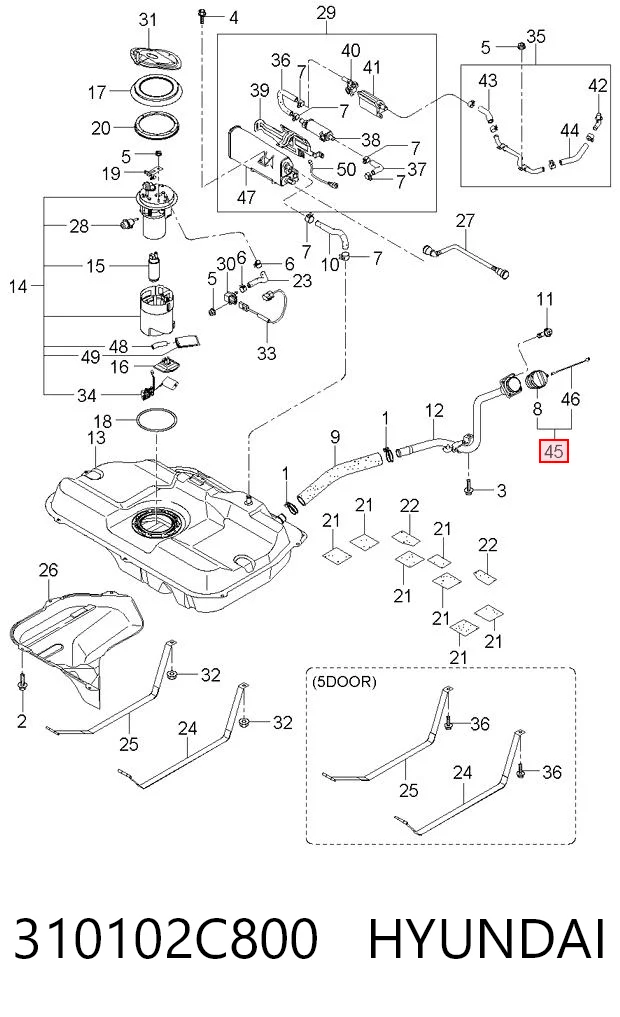 310102C800 Hyundai/Kia Кришка / пробка бензобака