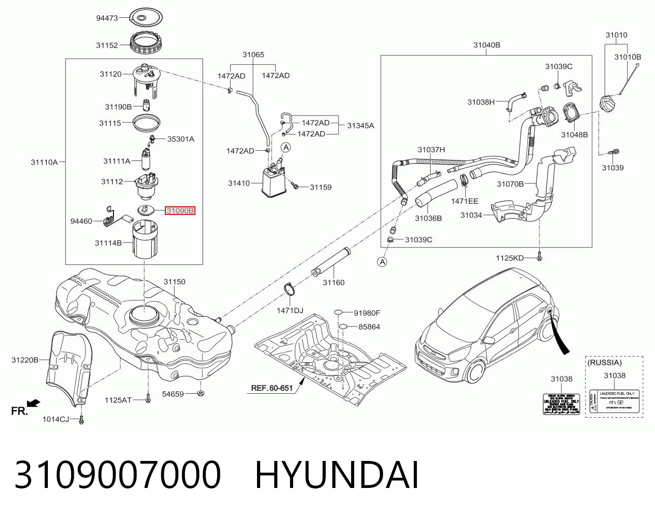 3109043000 Chrysler Фільтр-сітка бензонасосу