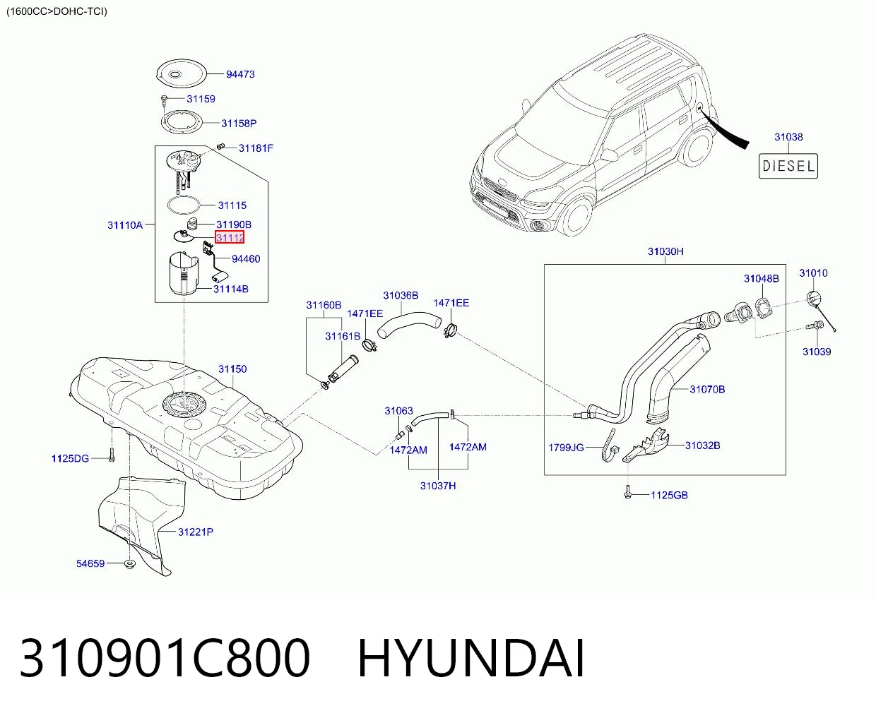310901C800 Hyundai/Kia