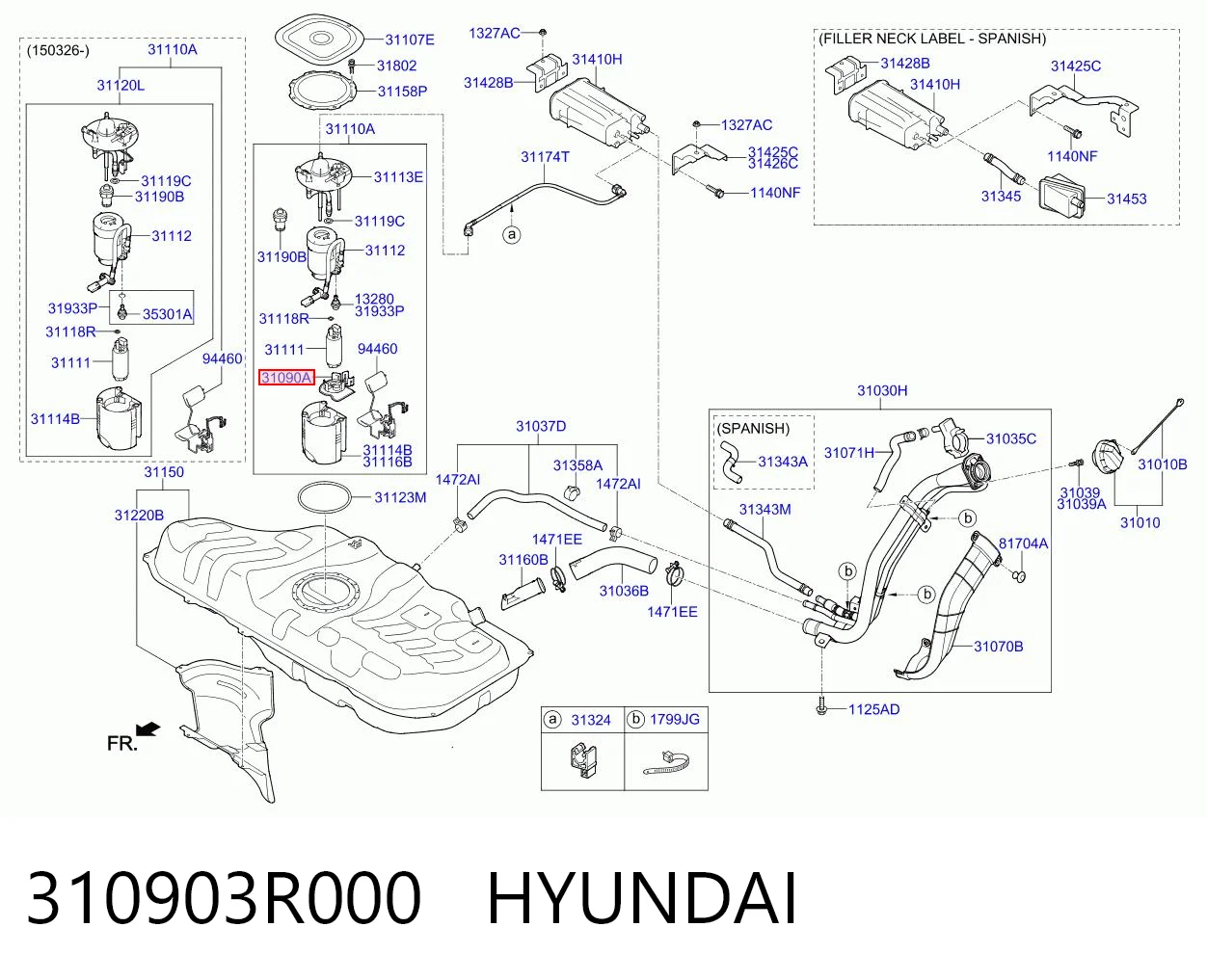 310903R000 Hyundai/Kia Фільтр-сітка бензонасосу