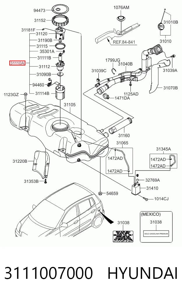 Електробензонасос на KIA Picanto II TA