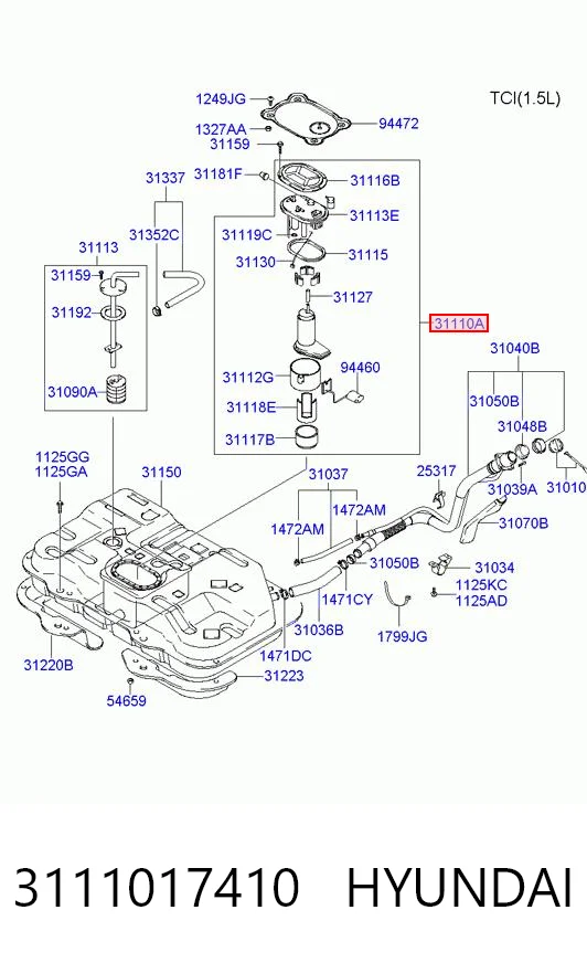 Купити Насос паливний електричний Hyundai Tucson I JM