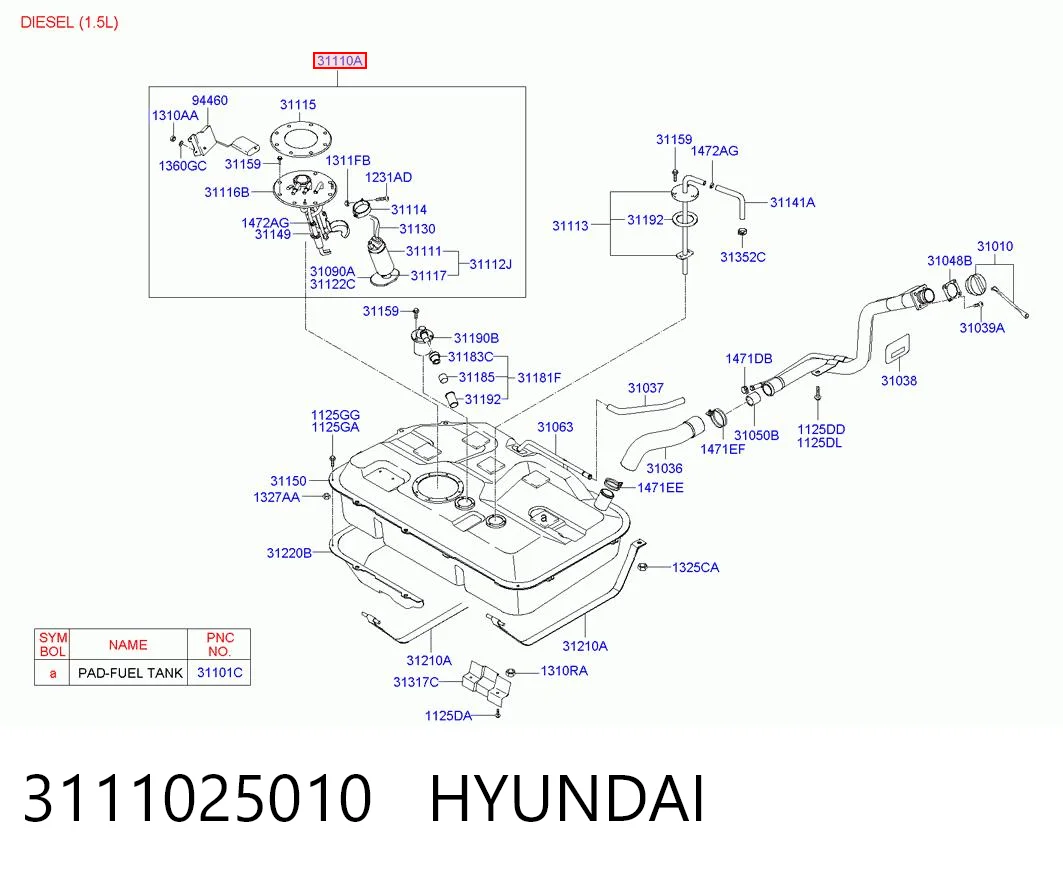 Паливний насос Hyundai Accent I
