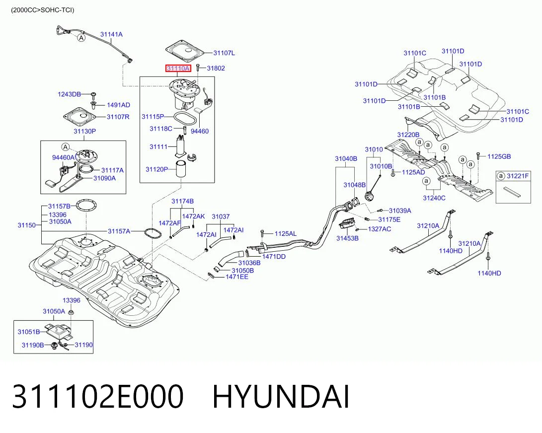 311102E000 Hyundai/Kia Електробензонасос